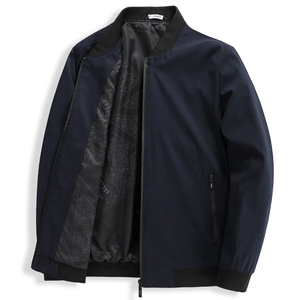 2205/P55 2023秋季新款棒球服外套男爸爸商务休闲夹克父亲外套男图片
