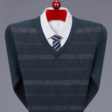 2006/P40商务爸爸毛衣V领毛线衣中老年男装鸡心领保暖上装爸爸，男装针织衫/毛衣，星座1216