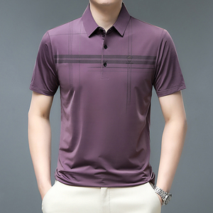 2311/P30 2023夏季新款短袖T恤中青年爸爸薄款休闲polo衫男图片