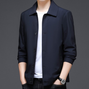 大货主推2801/P75翻领经典夹克男中老年绅士工作服秋季男装图片
