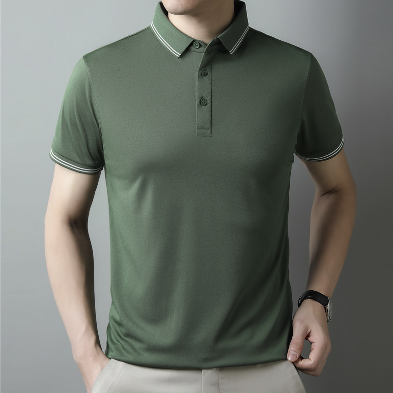 主推现货多色多码！3303/P21商务休闲短袖汗衫中青年爸爸潮流polo,男装Polo衫,星座1216