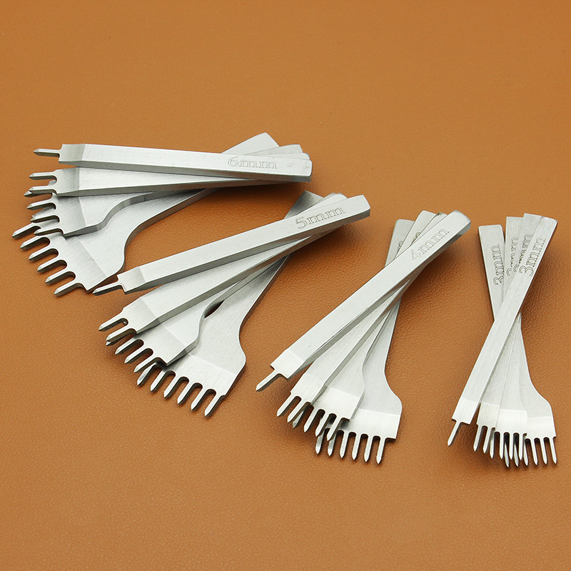 白钢菱斩DIY皮艺皮雕手工皮革皮具打孔工具斜平斩 3/4/5/6mm D02