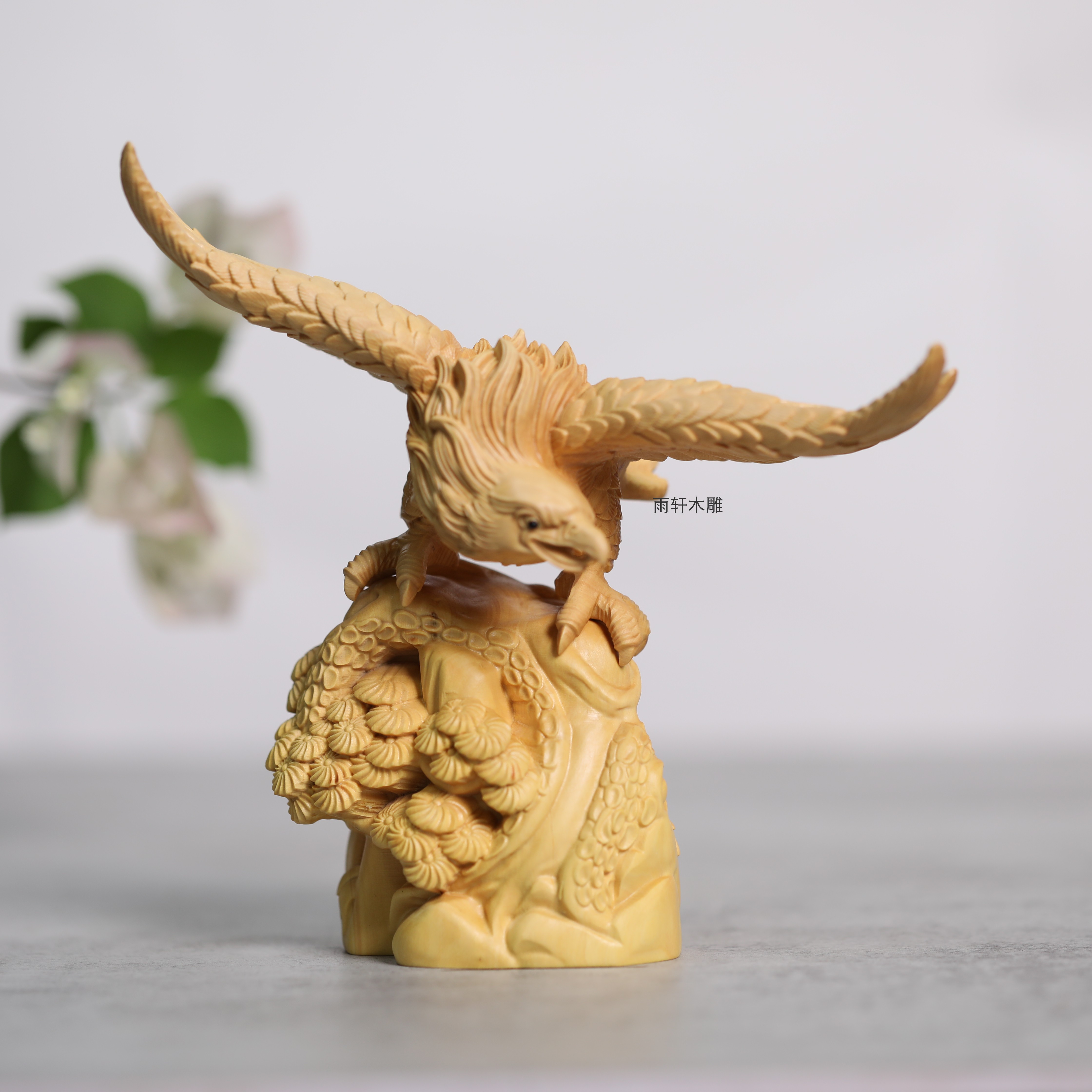 小叶黄杨木雕大展宏图送领导朋友