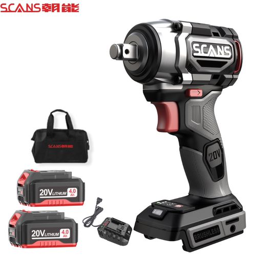 scans朝能20V充电式无刷电动风炮扳手冲击扳手架子工汽修工具S883