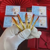 老铺古法黄金包银经典 素圈手镯女士磨砂实心镯子送女友七夕节礼物