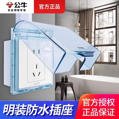 公牛明装明盒防水盒电热水器16安