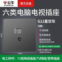 G12 Большая панель с серой серой шестом компьютером+телевизионный сокет