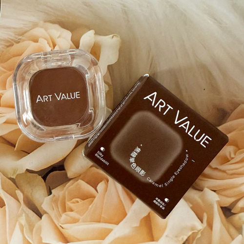 ART VALUE焦糖单色眼影碎闪哑光细腻持妆高光提亮卧蚕眼影盘美妆