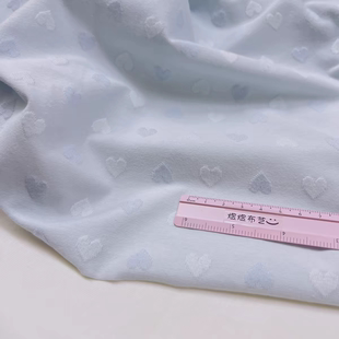 纯棉小清新立体提花爱心弹力小尺寸针织手工娃衣面料发圈21*25㎝