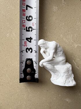 4厘米超小北欧白色思考者雕塑