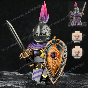 S132中古圆桌骑士加拉哈德兰斯洛特中世纪亚瑟王后积木人仔玩具
