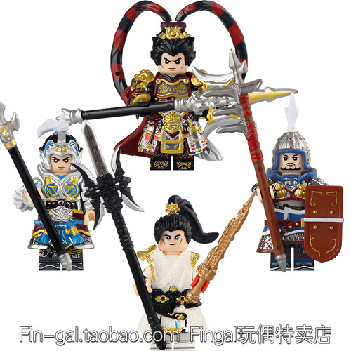 国产积木三国小侠拼装玩具
