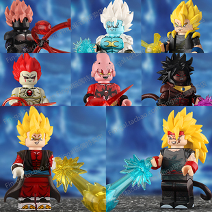 动漫七龙珠人仔魔神德米古拉贝吉特巴达克拼装积木玩具WM6185