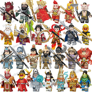 迪库激斗西游万圣公主三太子奔波儿灞西海龙王积木人仔拼装玩具