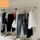 店挂衣陈列架极简靠墙架 预埋上墙架女装 服装 店展示架不锈钢壁挂式