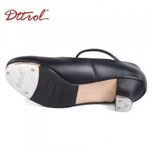 清仓处理笛雀儿横带拷皮底中跟踢踏舞鞋定制铝掌男女高跟真皮大河