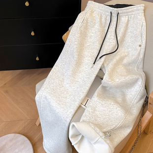 加绒卫裤 抽绳束脚裤 女2025新款 休闲运动裤 冬加厚宽松哈伦裤 小C家