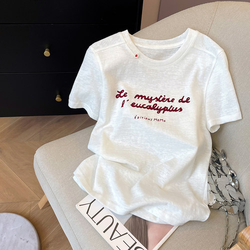 短袖休闲薄款印花棉T恤女夏新款