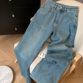 爱心牛仔裤 宽松天丝休闲裤 女2025新款 薄绒四面弹直筒裤 秋季 小C家