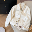 高级感酷飒风机车服翻领皮夹克 秋季 小C家 白色皮衣外套女2025新款
