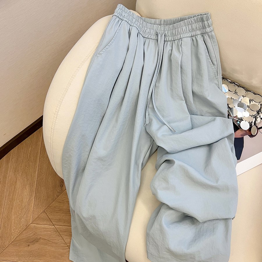小C家 慵懒松弛感山本裤女夏季新款高腰垂感宽松显瘦休闲阔腿裤子