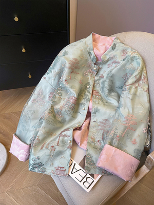 质感碎花改良旗袍高端