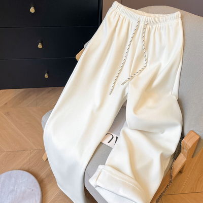 高腰休闲长裤2025新款加绒直筒裤