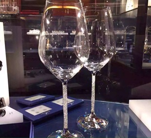 无铅带钻水晶玻璃高脚杯子红酒杯葡萄酒杯醒酒器高档酒具套装刻字