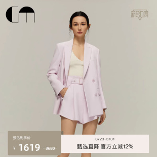 西装 MOI吕燕早春通勤双排扣直身版 COMME 外套女 童瑶同款