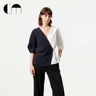 醋酸通勤衬衫 MOI吕燕设计师春夏女士小众设计款 COMME