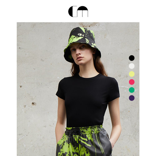 commemoi吕燕Logo罗纹T恤