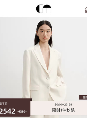 张柏芝同款COMME MOI吕燕设计师早春女装高智感羊毛混纺直身西装