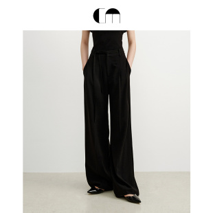 MOI吕燕设计师早春女装 阔腿裤 时尚 黑色西装 经典 COMME