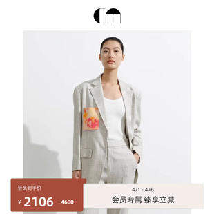 COMME MOI吕燕设计师春夏通勤女单排扣西装 外套 陈数同款