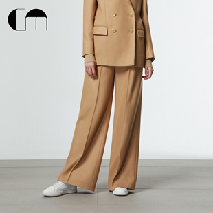 COMME MOI吕燕设计师美拉德春夏高腰阔腿裤 休闲西裤 秀场同款