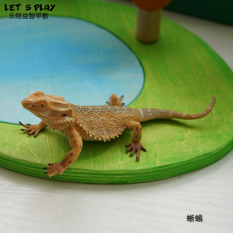 儿童认知实心野生爬行类动物世界玩具模型整蛊模型变色龙蜥蜴伞蜥