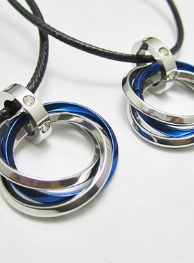 项链男士韩版情侣钛钢吊坠个性潮人简约挂件链子配饰学生饰品首饰