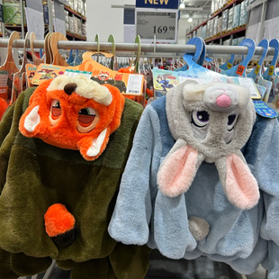 山姆国内代购迪士尼疯狂动物城朱迪兔子警官毛绒外套加厚保暖衣服