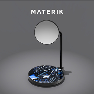 MATERIK镜面设计手机磁吸二合一无线充电器底座意大利手工母贝纹