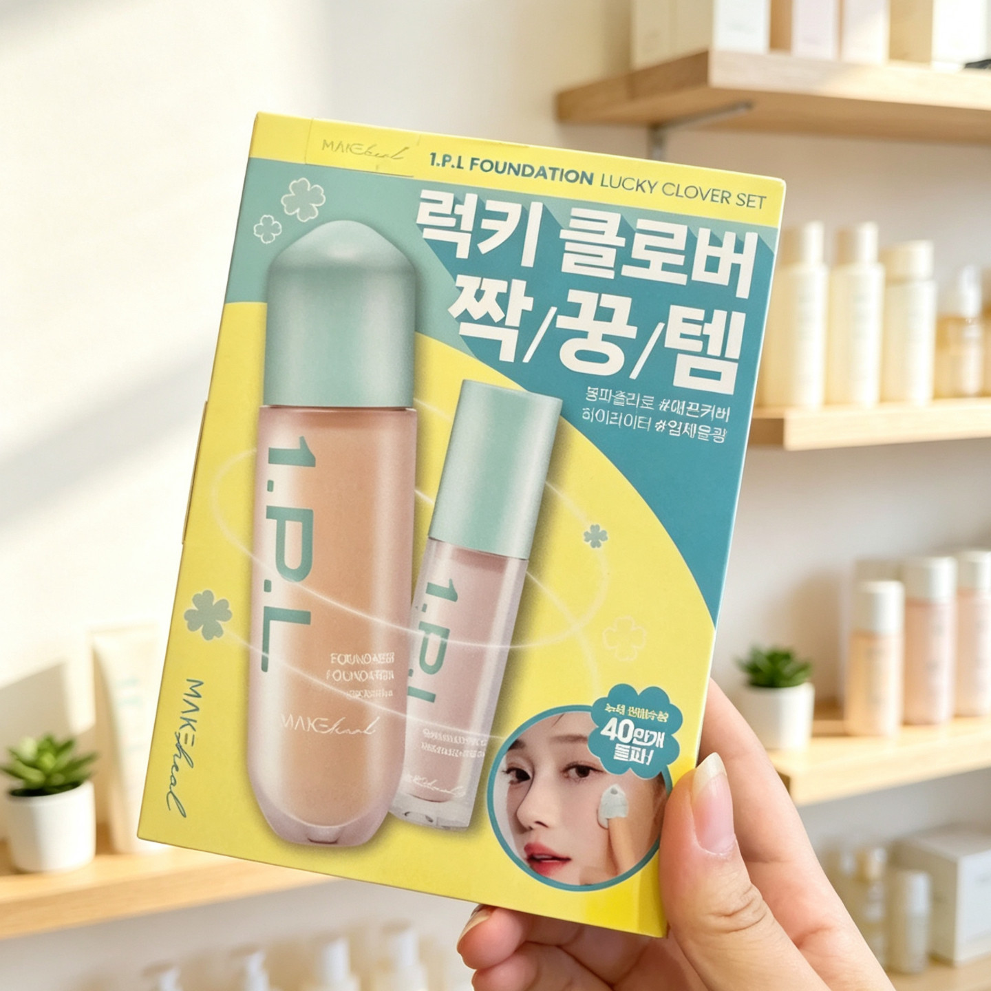 韩国Makeheal美刻绘儿雅极颜粉底液提亮持久自然轻薄遮瑕裸妆滋润