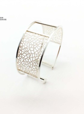 倪上设计原创925银手镯国风