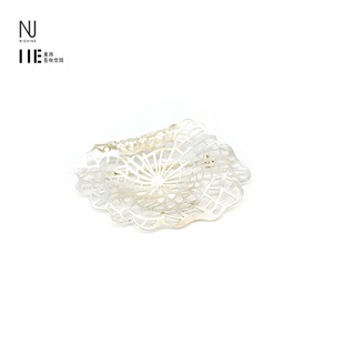 NISHINE/倪上设计原创设计师首饰风荷系列荷叶卷胸针银饰简约时尚