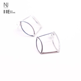 NISHINE/倪上设计原创设计师首饰 错觉系列 925银错觉耳钉