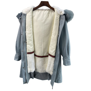 k73 皮草外套皮毛一体内胆可拆卸年轻款 貉子毛派克服女冬季 新款