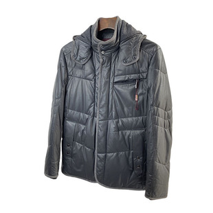 绵羊皮衣男士真皮羽绒服加厚连帽海宁皮夹克秋冬保暖鸭绒外套 n11