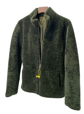 暖心大爱进口天然羊皮毛一体短款夹克男厚实皮草皮衣外套立领 N36