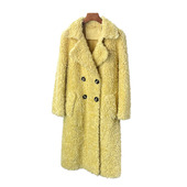 皮毛一体皮草外套 云朵羊羔毛颗粒羊剪绒大衣女中长款 2025冬季 新款