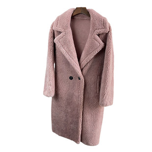 2025冬季新款M家泰迪熊皮毛一体羊剪绒大衣女长款羊羔毛皮草外套