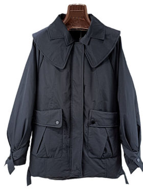 宽松版型90白鸭绒羽绒服短款外套