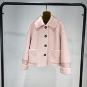 皮草大衣 羊羔毛韩版 颗粒羊剪绒女皮毛一体外套短款 时尚 2024冬新款